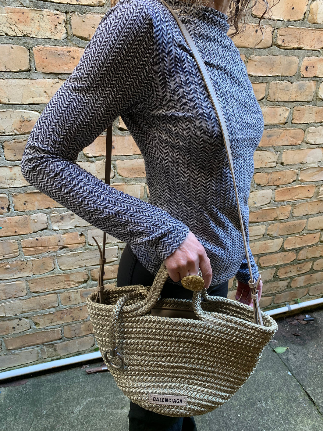 BALENCIAGA Ibiza Basket bag, Large, Beige
